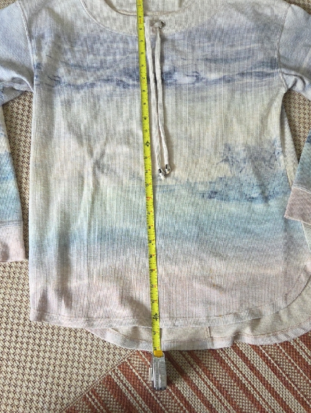 Christopher & Banks Neutral Multi Ribbed Tie-Front Pullover - Picture 10 of 13